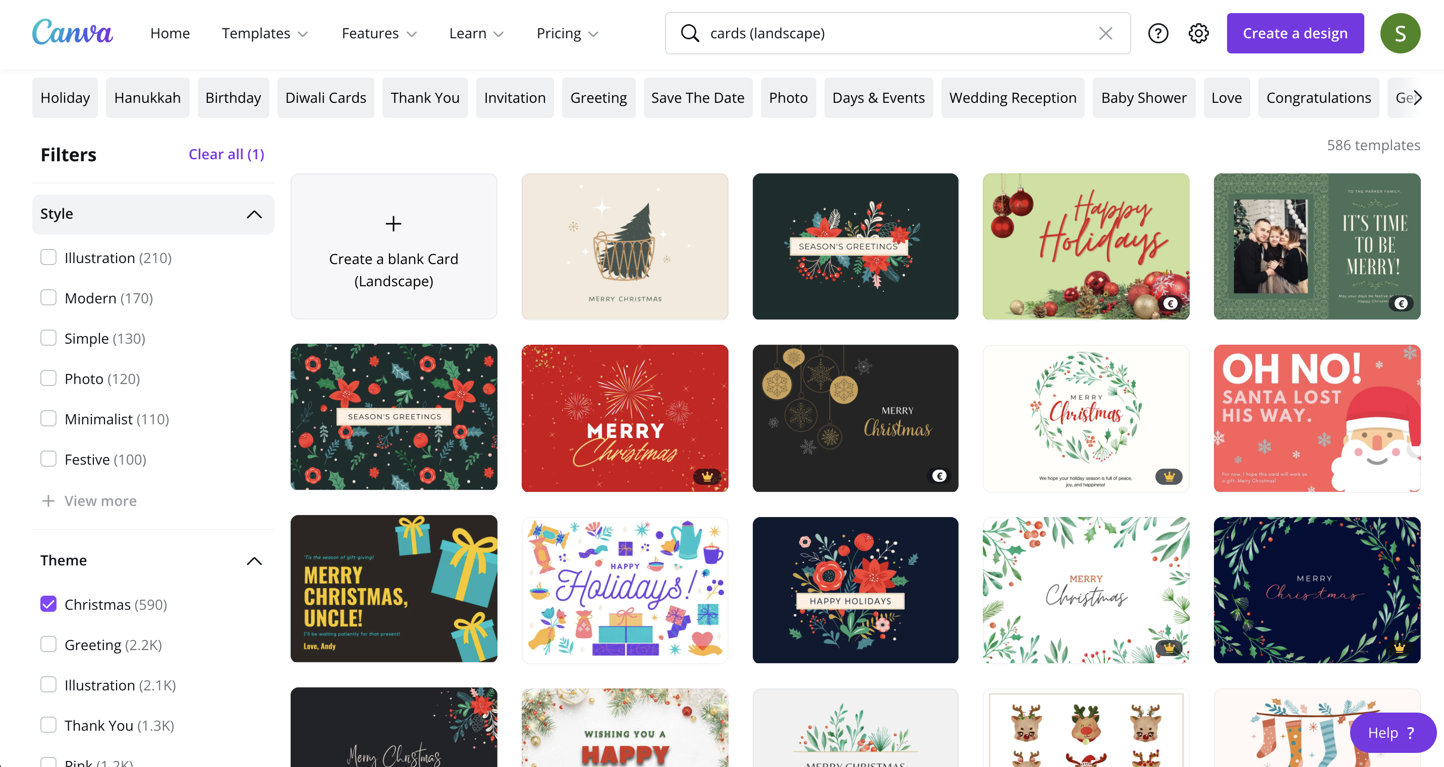 Canva Greeting cards
